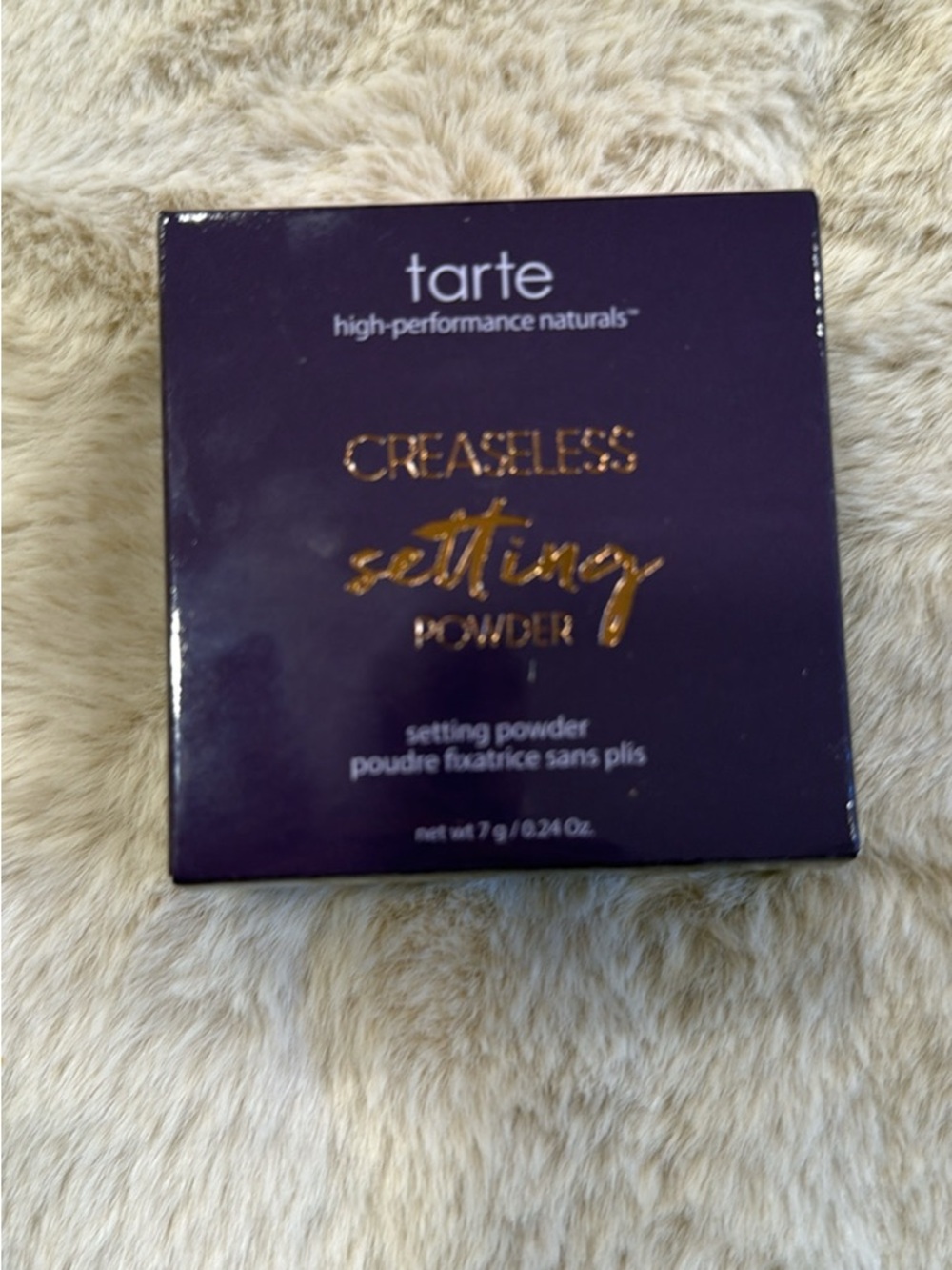 tarte Creaseless Setting Powder - Deep Purple with Gold Accents